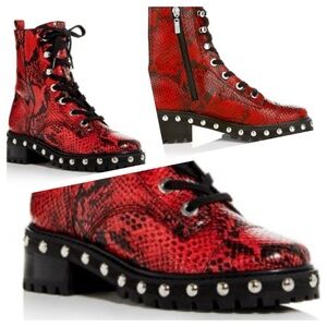 SCHUTZ
Women's Andrea Studded Leather Boots size 5.5